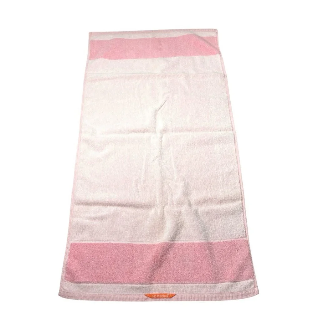 Vintage Pink Floral Hand Towel Indanthren Spring Flowers 18”x35”